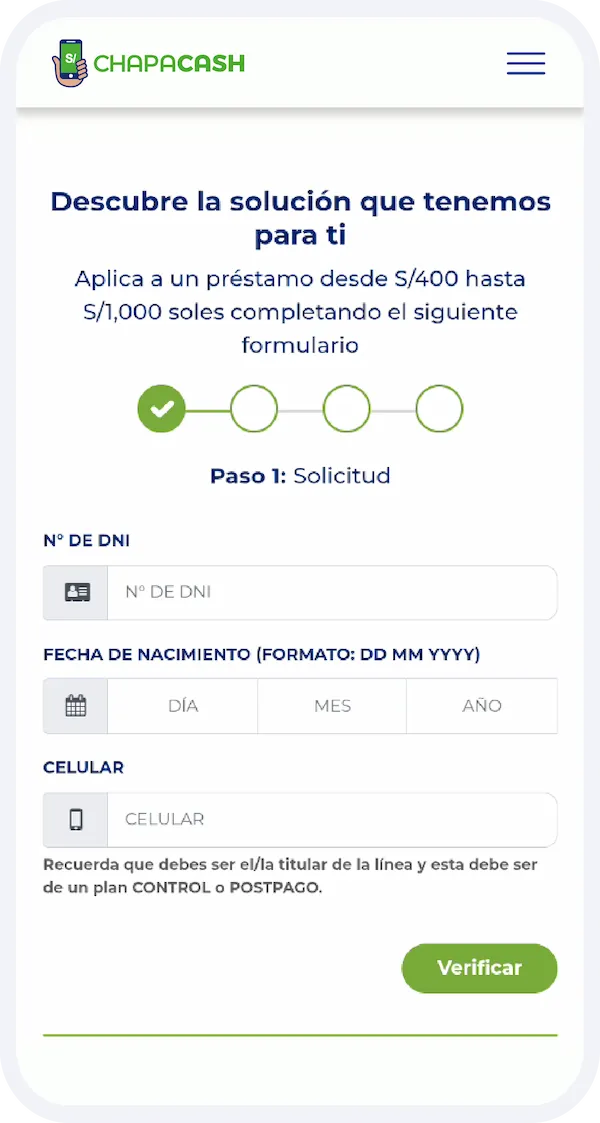 Ingresa tus datos personales.