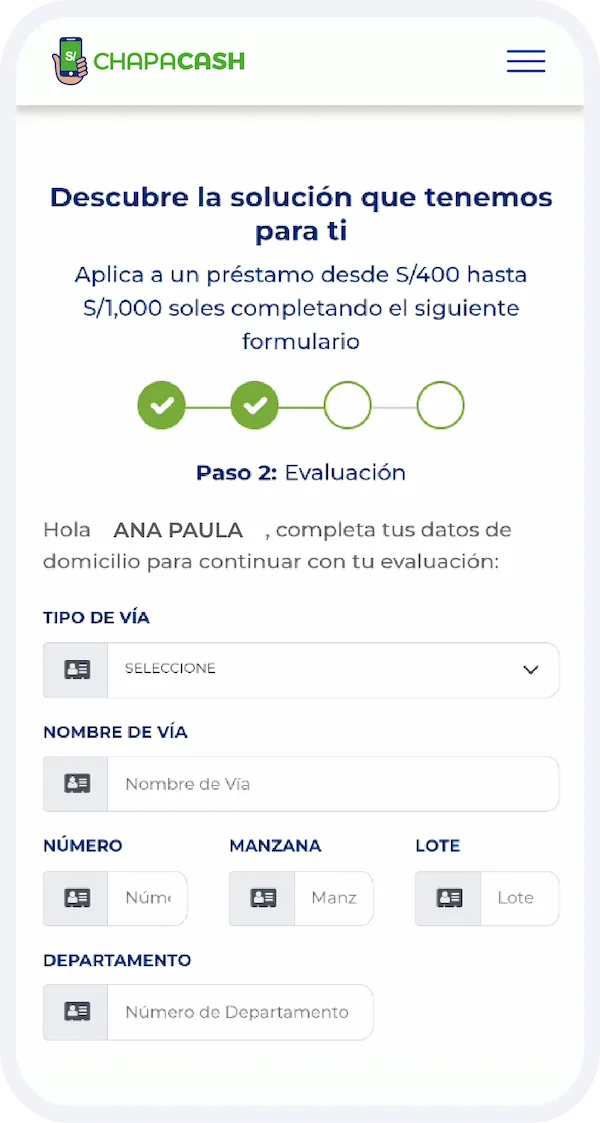 Completa la evaluación