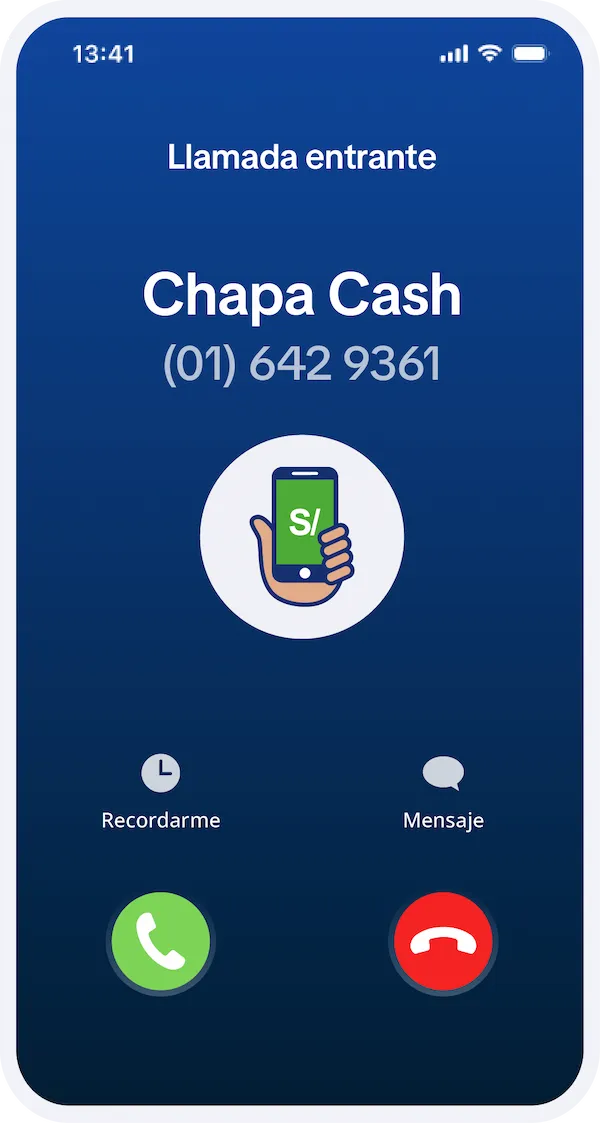 Recibirás una llamada para validar tus datos